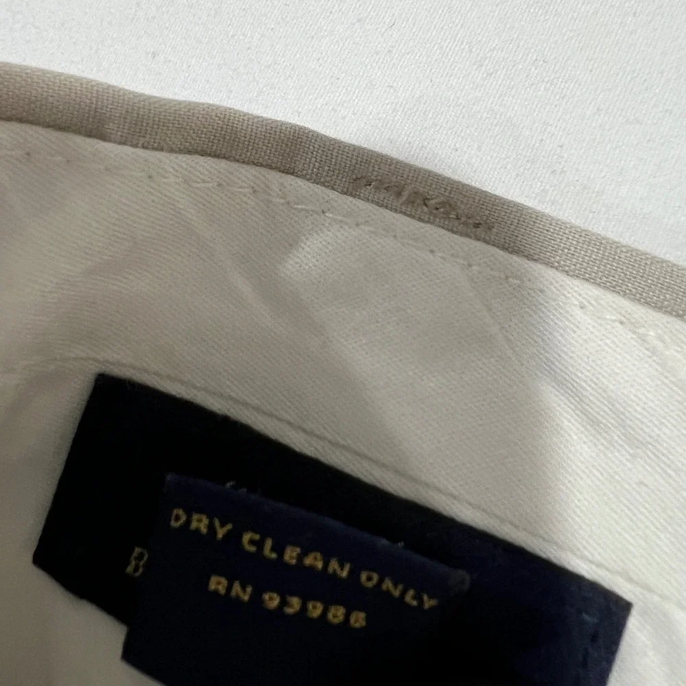346 Brooks Brothers Chino Pants Mens 40x32 Lt. Khaki Pleated Straight  Pants A38